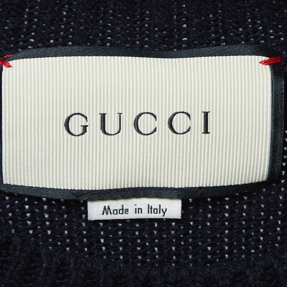 100% AUTHENTIC GUCCI GG & BAT EMBROIDERED GUCCIANIMALIUM SWEATER SIZE: L - Picture 6 of 6